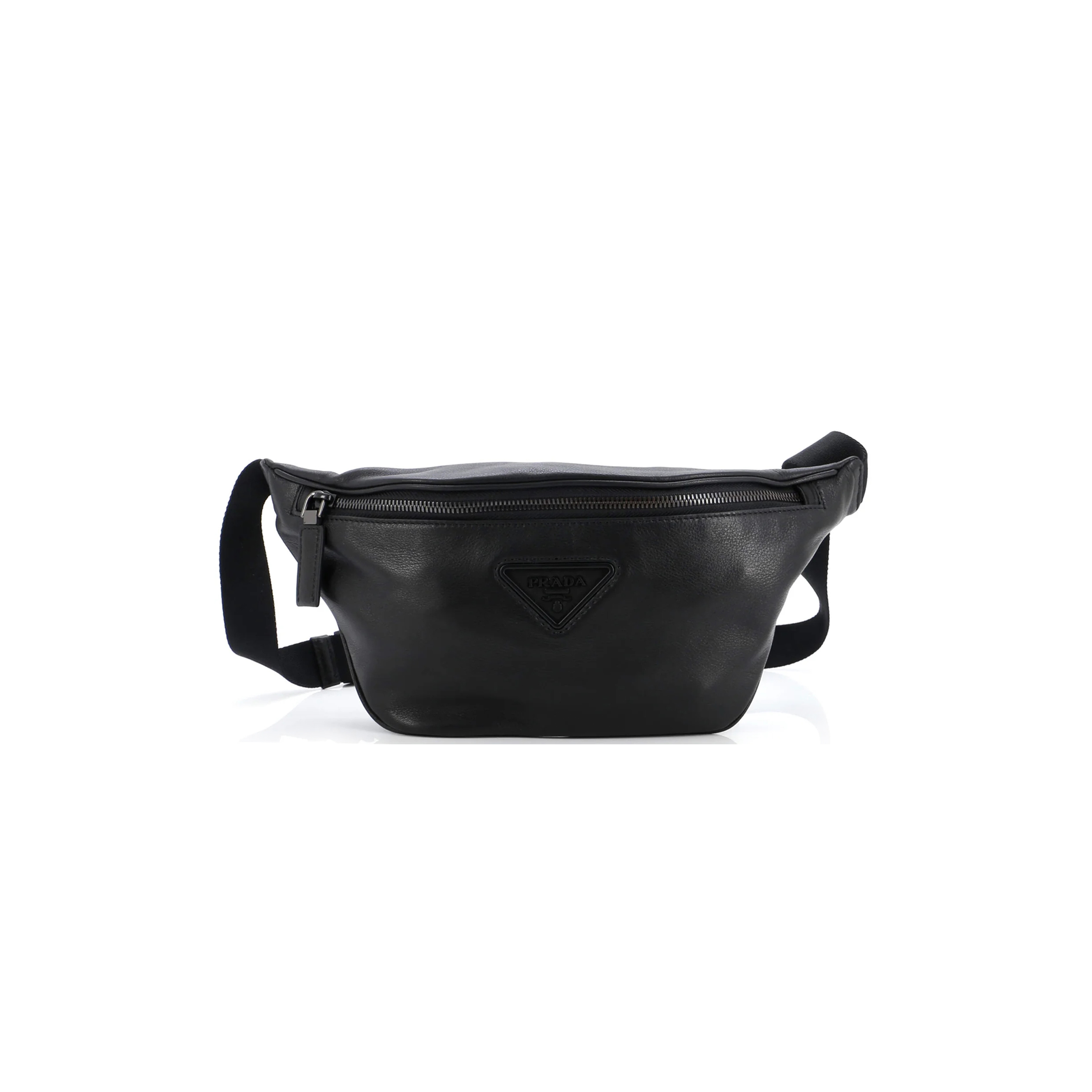 Pra*a zip belt bag leather small 2vl033 (18*15.5cm)